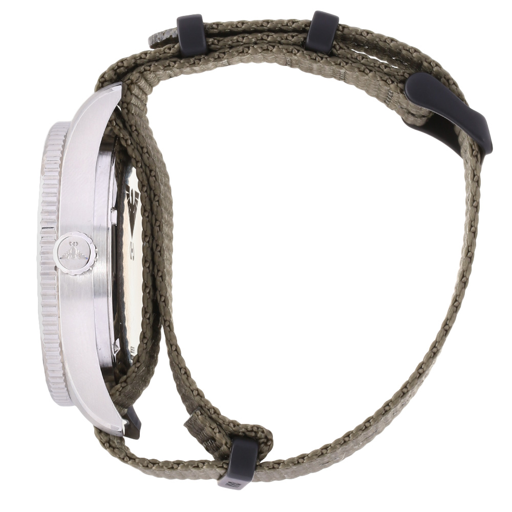 KHS Armbanduhr Seeker Steel Blue Edition Natoband steingrau-oliv Bild 1