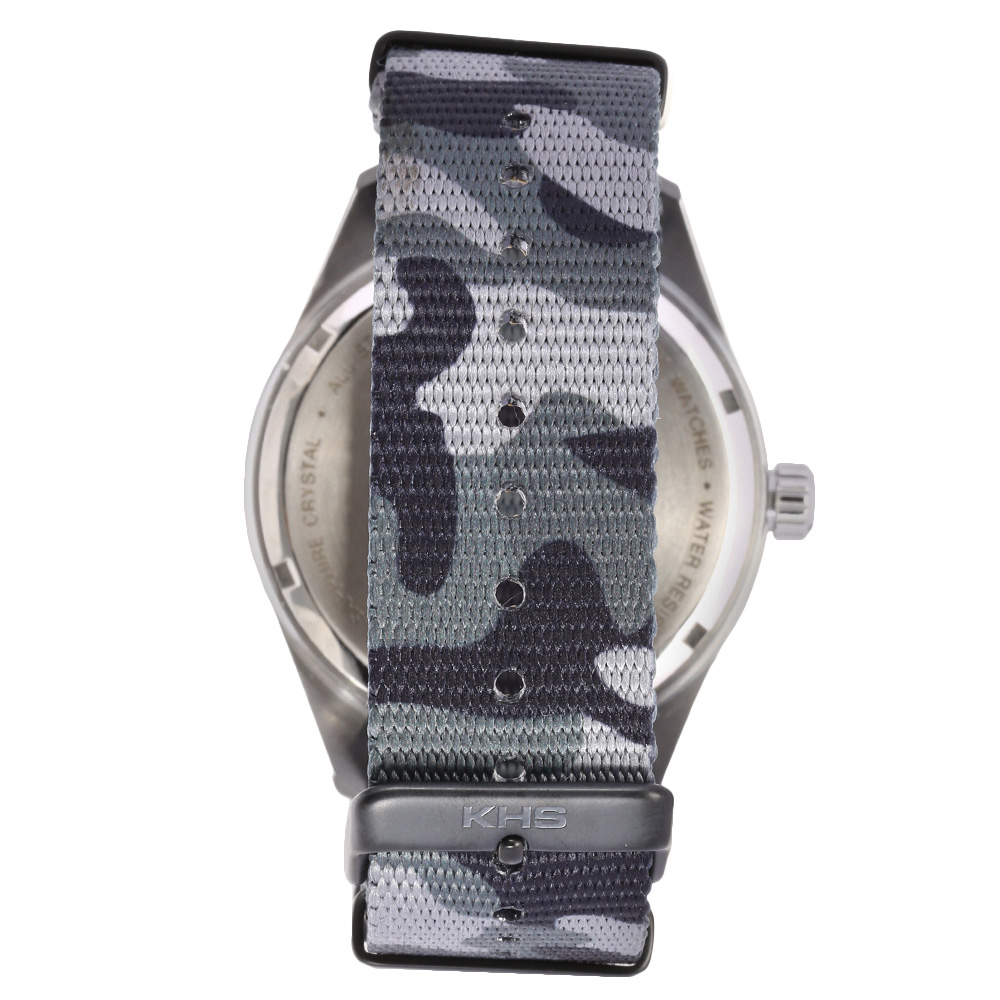 KHS Armbanduhr Seeker Steel Blue Edition Natoband camouflage schwarz Bild 1