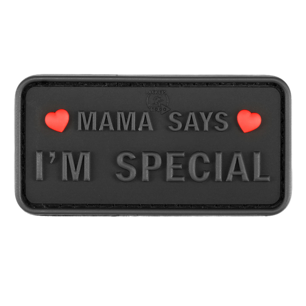 JTG 3D Rubber Patch mit Klettfläche Mama says I'm special schwarz