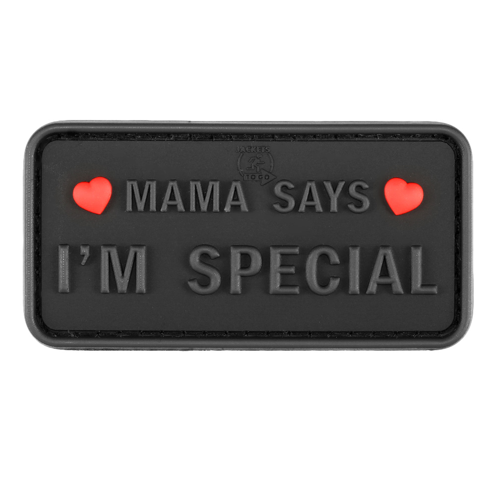 JTG 3D Rubber Patch mit Klettflche Mama says I'm special schwarz