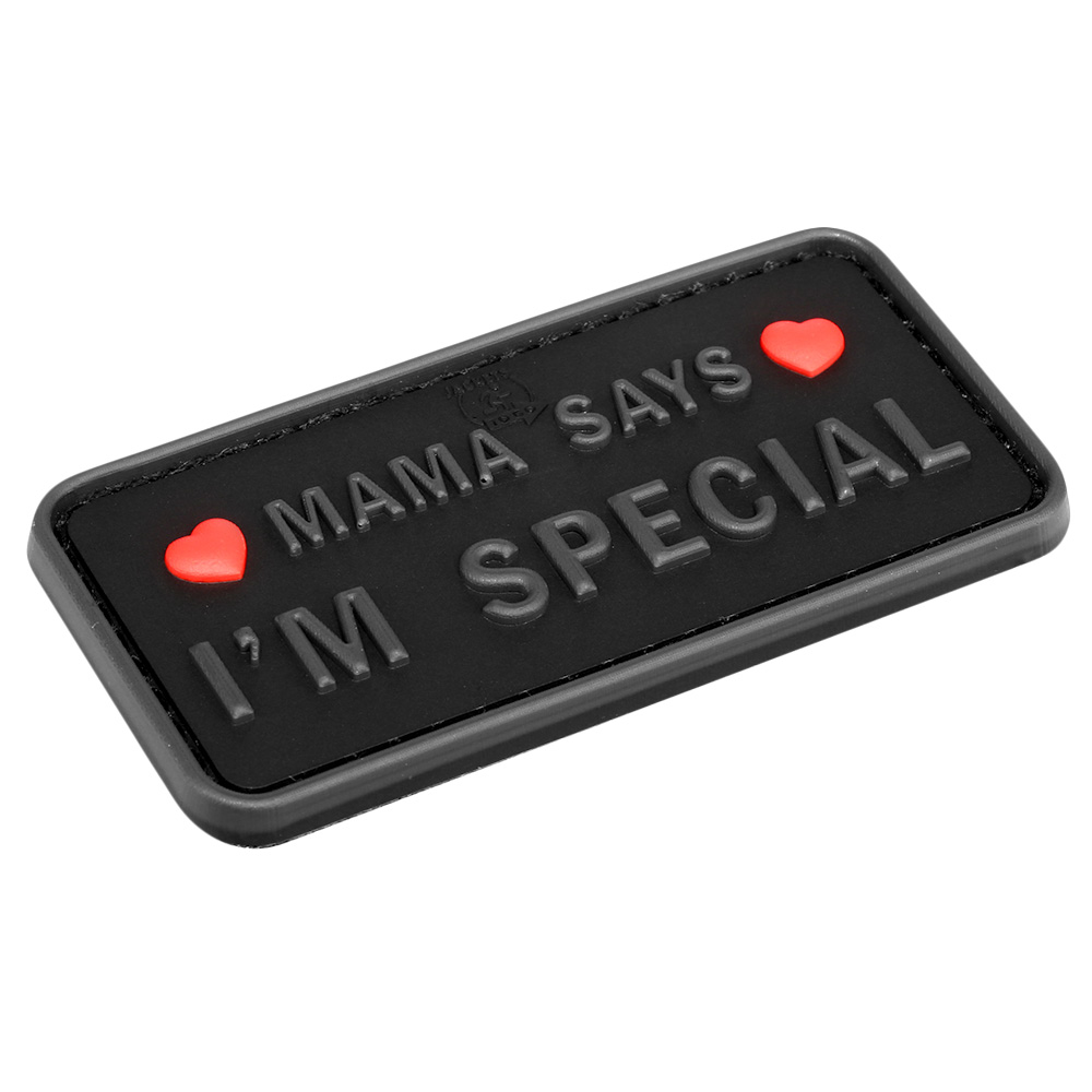 JTG 3D Rubber Patch mit Klettflche Mama says I'm special schwarz Bild 1