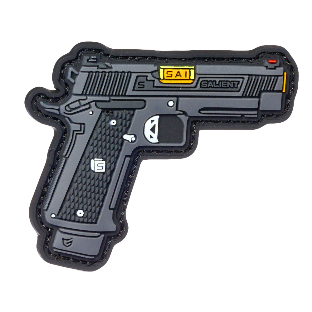 3D Rubber Patch mit Klettflche Salient Arms SAI 2011 DS 4.3 Pistole grau/schwarz Bild 1