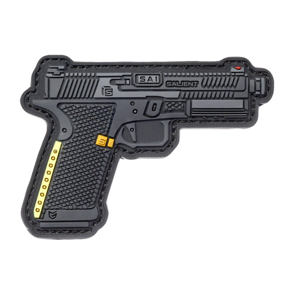 EMG 3D Rubber Patch Salient Arms SAI BLU Standard Pistole grau / schwarz