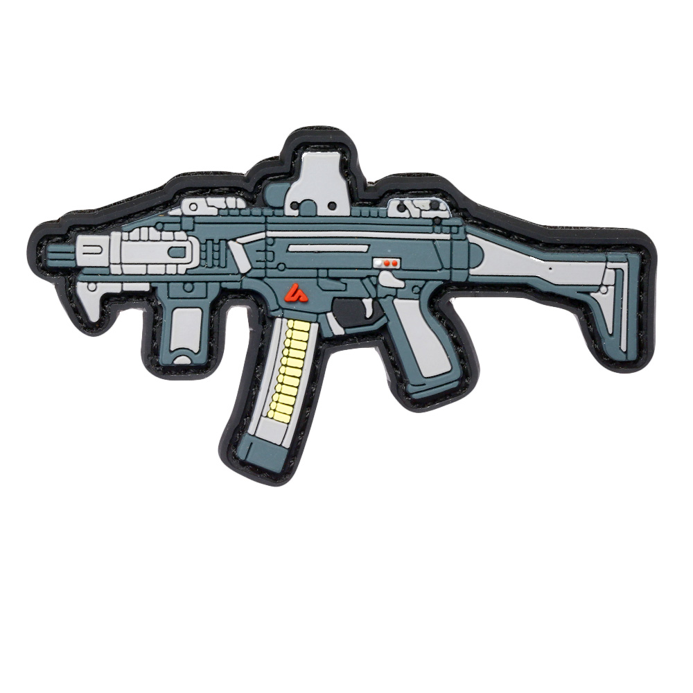 3D Rubber Patch mit Klettflche Scorpion Evo Sturmgewehr grau/schwarz