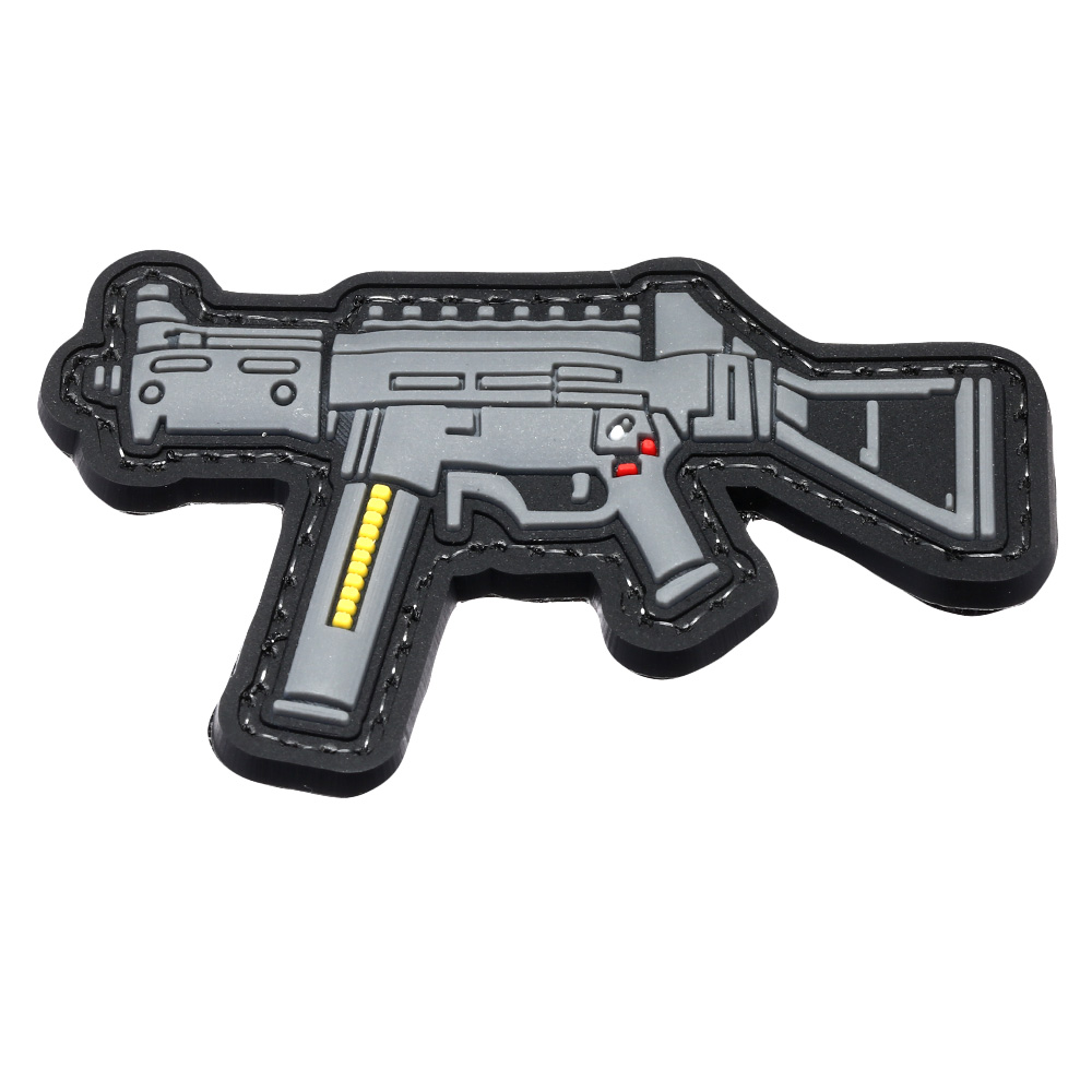 3D Rubber Patch mit Klettflche UMP 45 Maschinenpistole grau/schwarz Bild 1