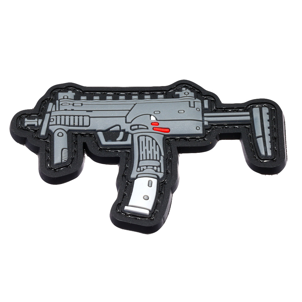 3D Rubber Patch mit Klettflche MP7 A1 Maschinenpistole grau/schwarz Bild 1