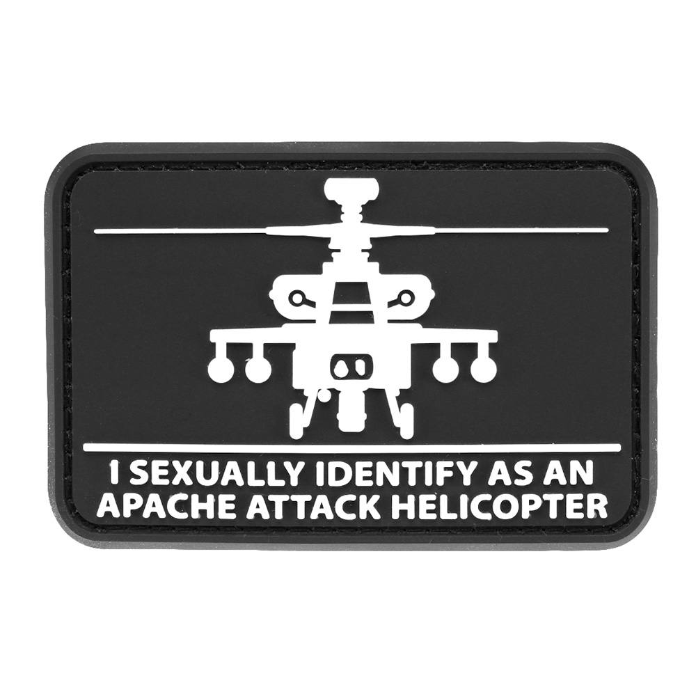 Mil-Spec Monkey 3D Rubber Patch mit Klettflche Helisexual schwarz/wei