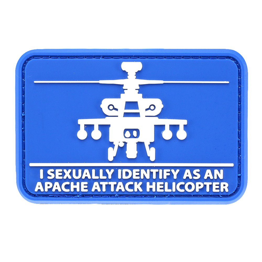 Mil-Spec Monkey 3D Rubber Patch Helisexual blau