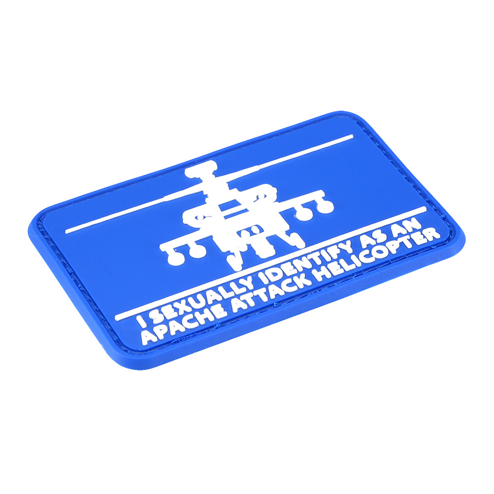 Mil-Spec Monkey 3D Rubber Patch mit Klettflche Helisexual blau/wei Bild 1