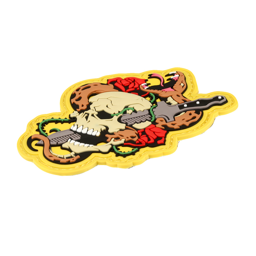 Mil-Spec Monkey 3D Rubber Patch mit Klettflche Skull Snake 1 fullcolor Bild 1