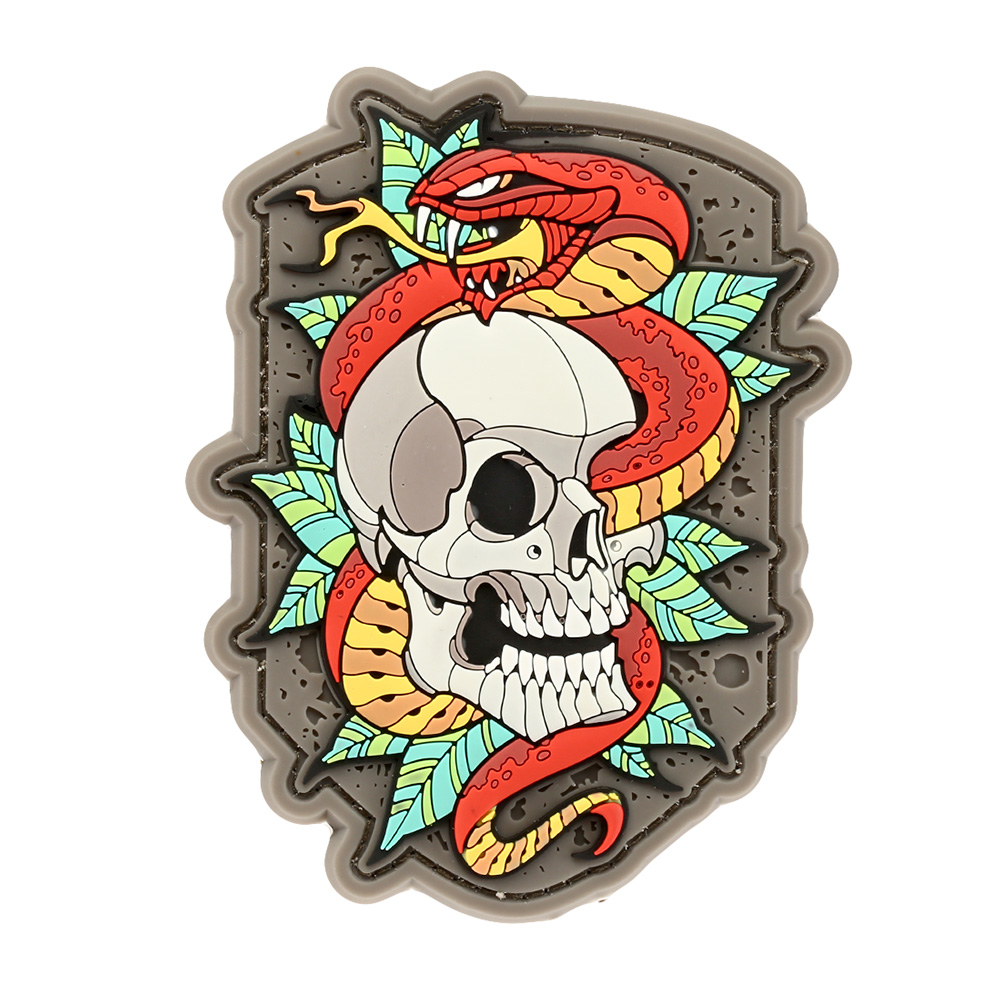 Mil-Spec Monkey 3D Rubber Patch mit Klettflche Skull Snake 2 fullcolor
