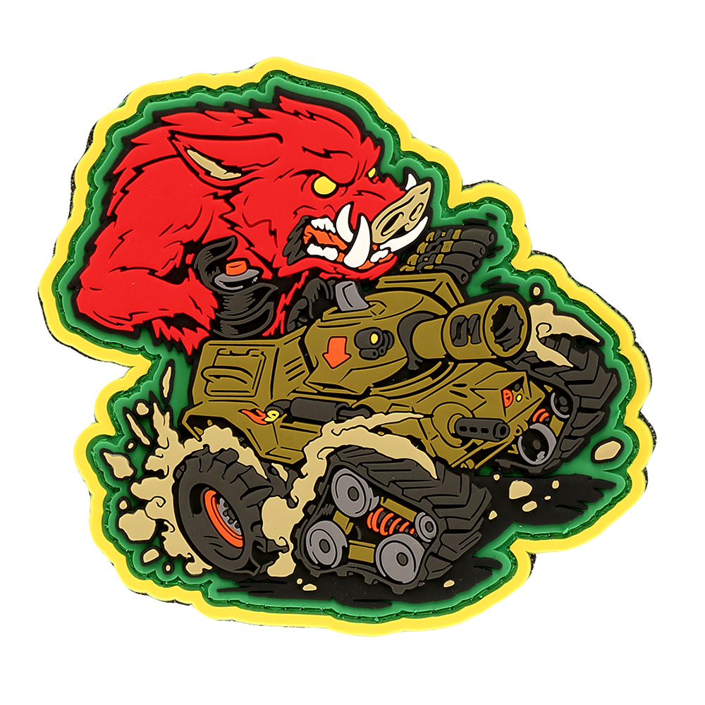 Mil-Spec Monkey 3D Rubber Patch mit Klettflche War Machine Boar 1 fullcolor
