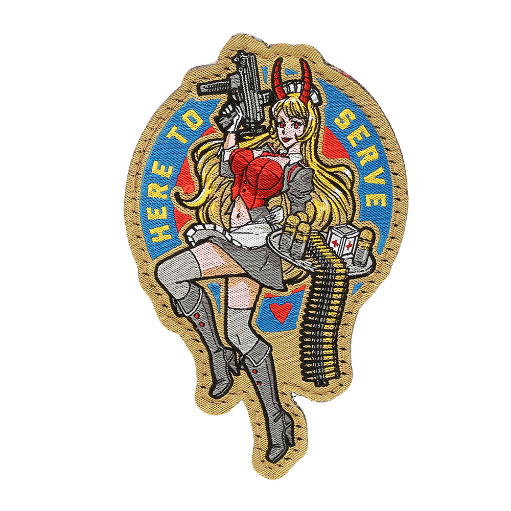 Mil-Spec Monkey Patch mit Klettflche Here To Serve Anime fullcolor