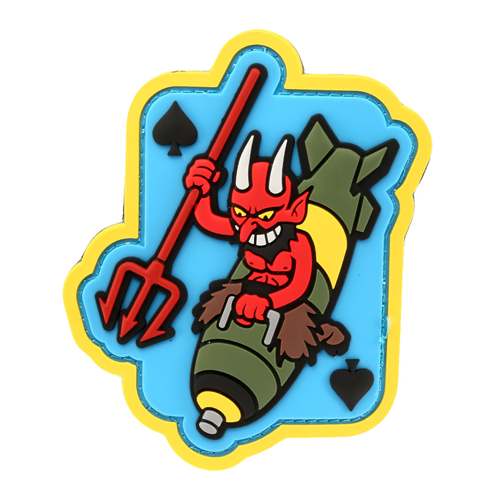 Mil-Spec Monkey 3D Rubber Patch mit Klettflche Devil Bomber fullcolor