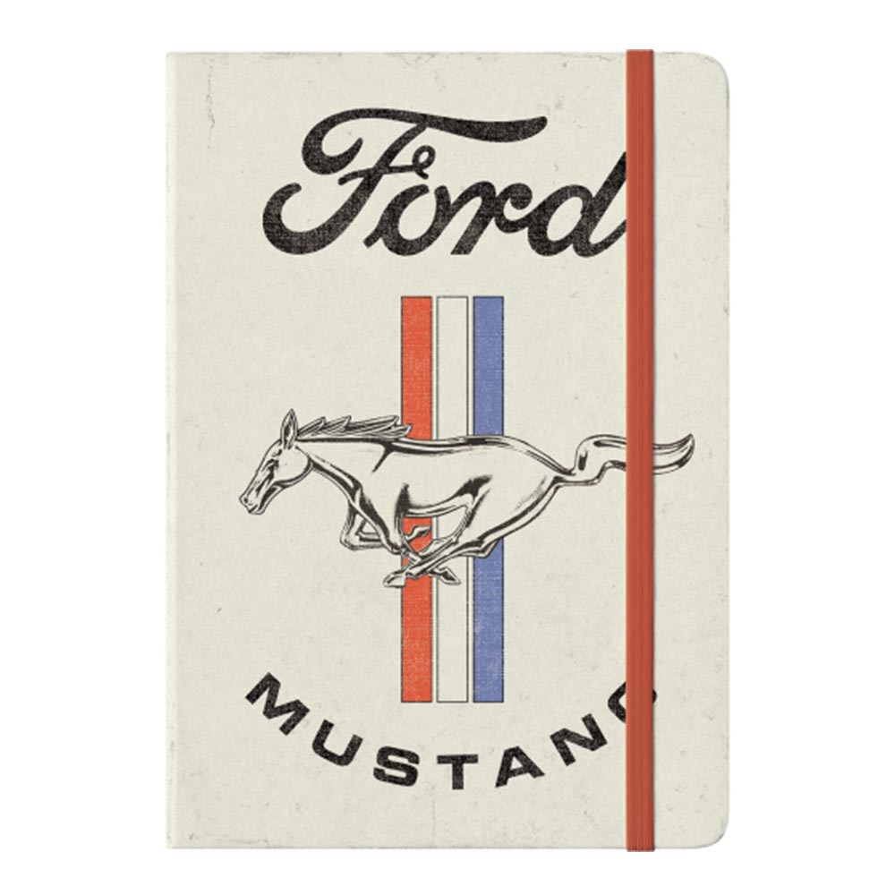 Notizbuch Ford Mustang - Horse & Stripes Logo 15 x 21,5 cm