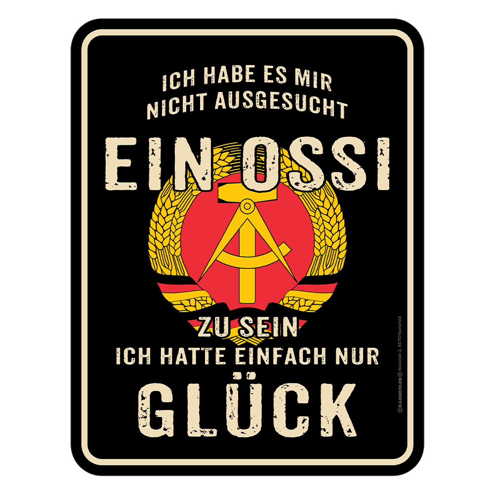 Blechschild Ossi Glück kaufen