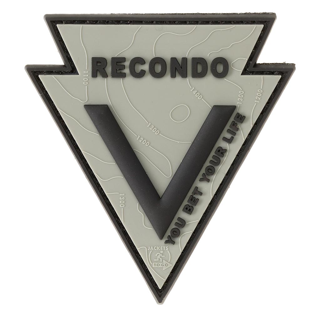 JTG 3D Rubber Patch mit Klettflche Recondo You Bet Your Life steingrau/schwarz