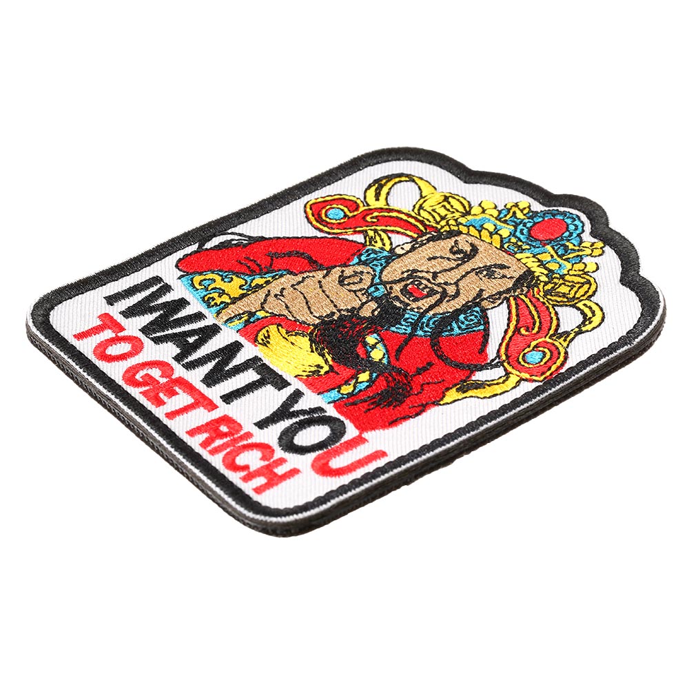 JTG Patch mit Klettflche I Want You To Get Ritch wei/fullcolor Bild 1