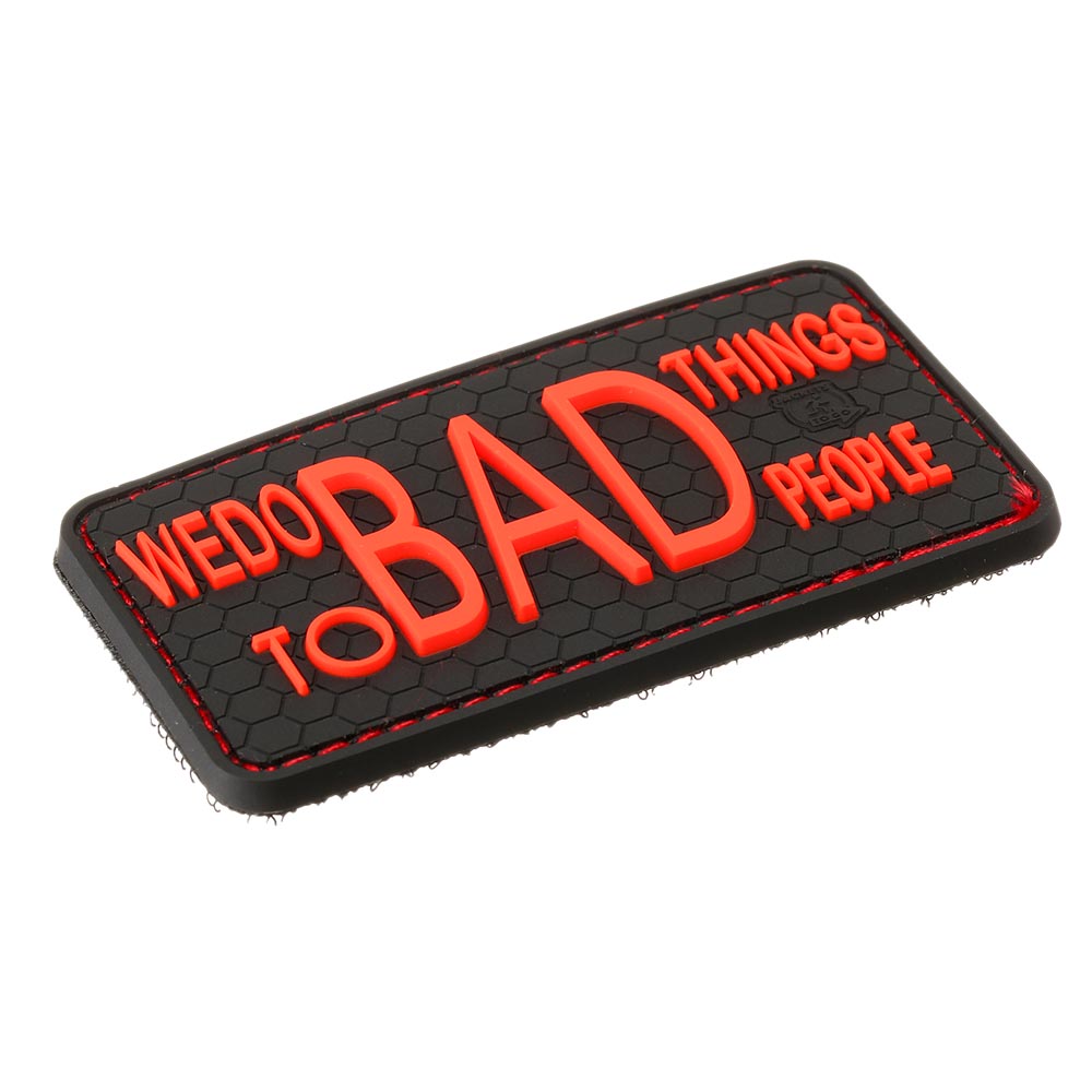 JTG 3D Rubber Patch mit Klettflche We Do Bad Things... Insider Patch fire-red Bild 1