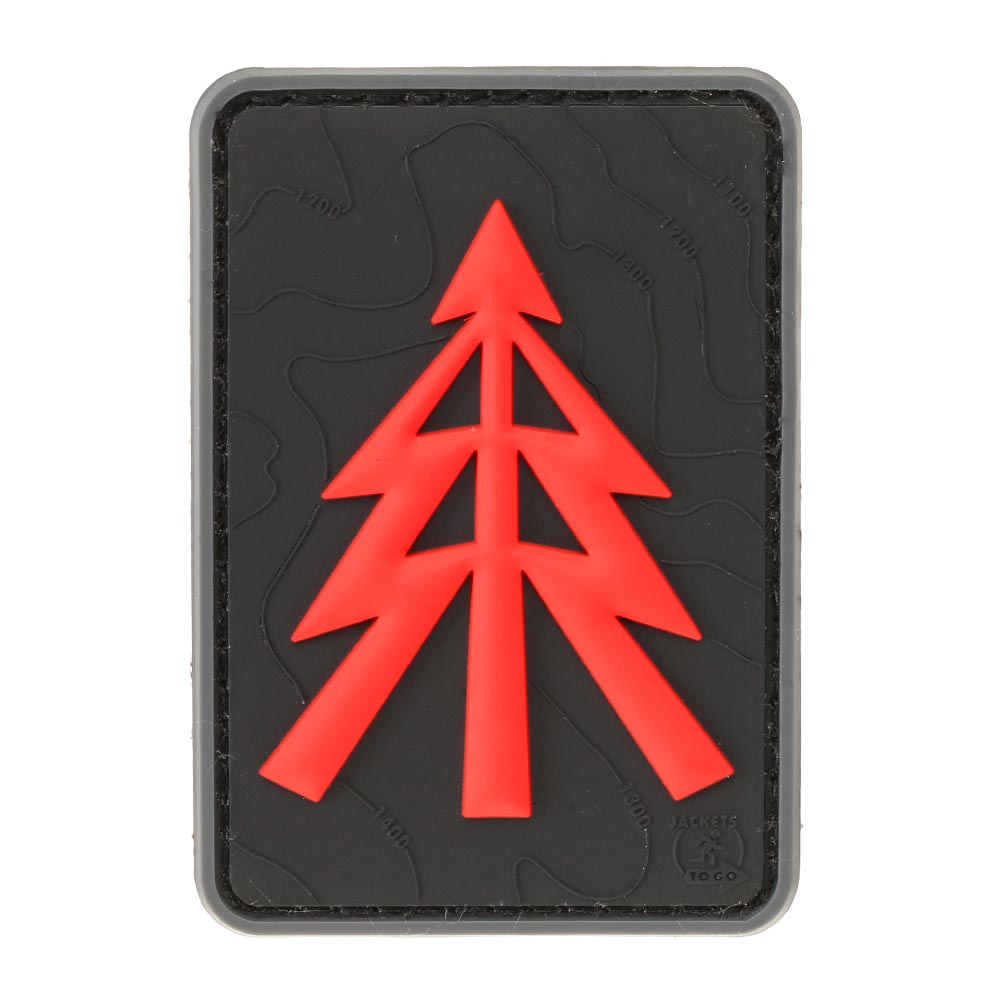 JTG 3D Rubber Patch mit Klettflche Recce Tree schwarz/rot