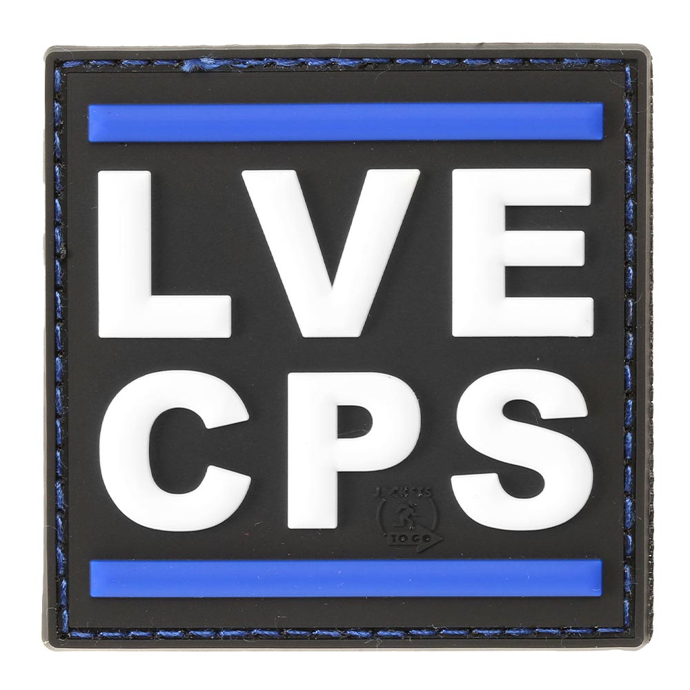 JTG 3D Rubber Patch mit Klettflche Love Cops schwarz/blau