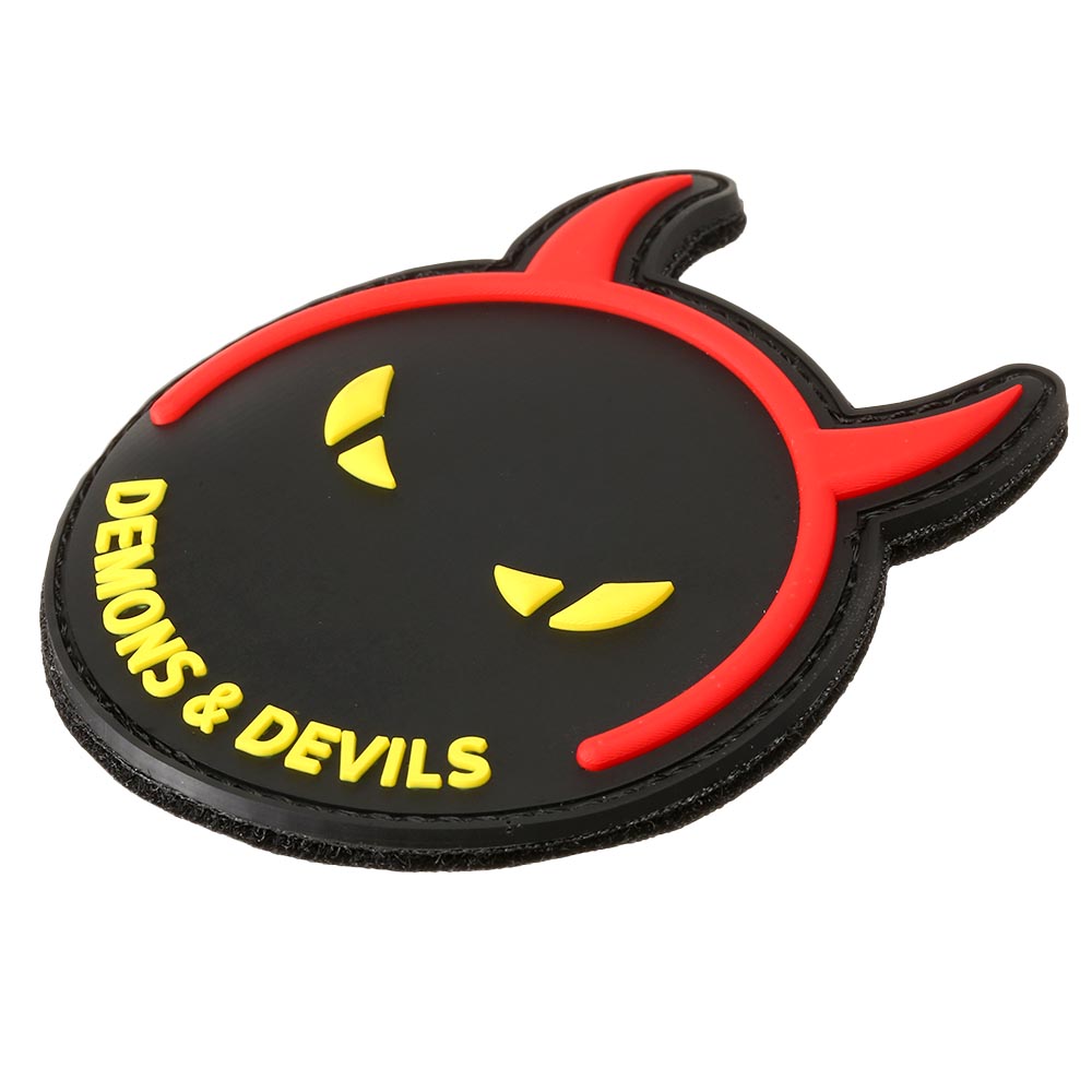 3D Rubber Patch mit Klettfläche Demons & Devils black-yellow Bild 1