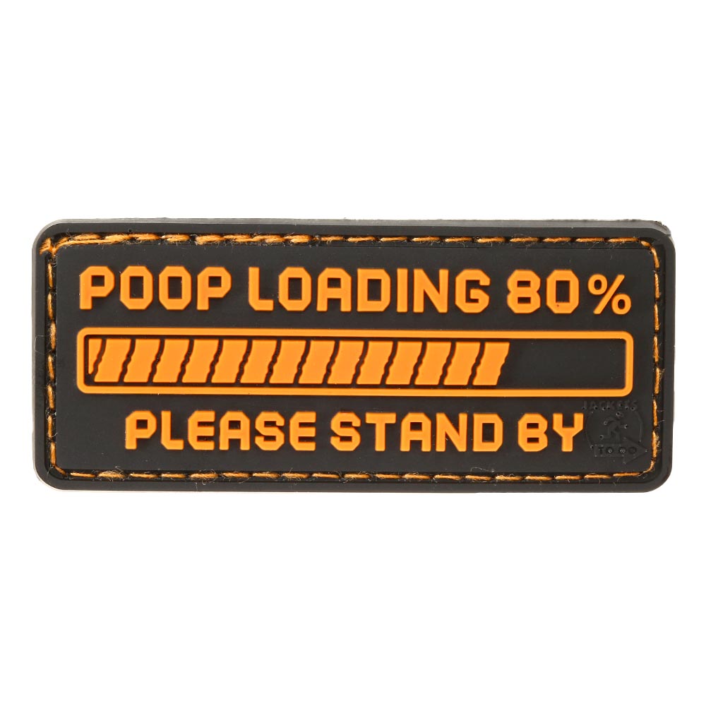 JTG 3D Rubber Patch mit Klettflche Poop Loading schwarz/orange
