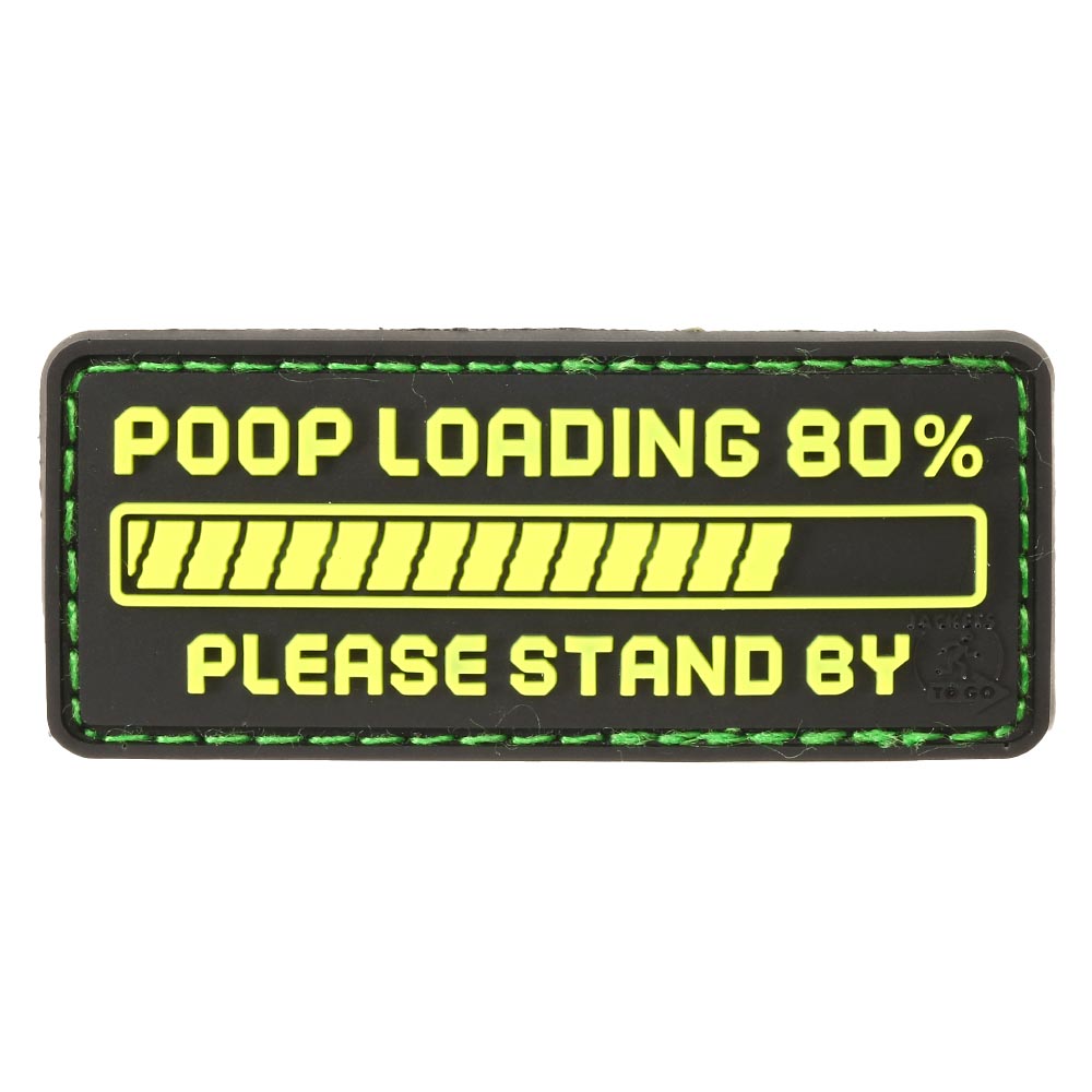 JTG 3D Rubber Patch mit Klettflche Poop Loading fragrant green