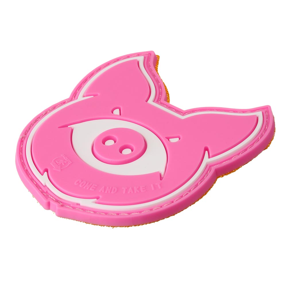 JTG 3D Rubber Patch mit Klettflche Monster Pig pink Bild 1