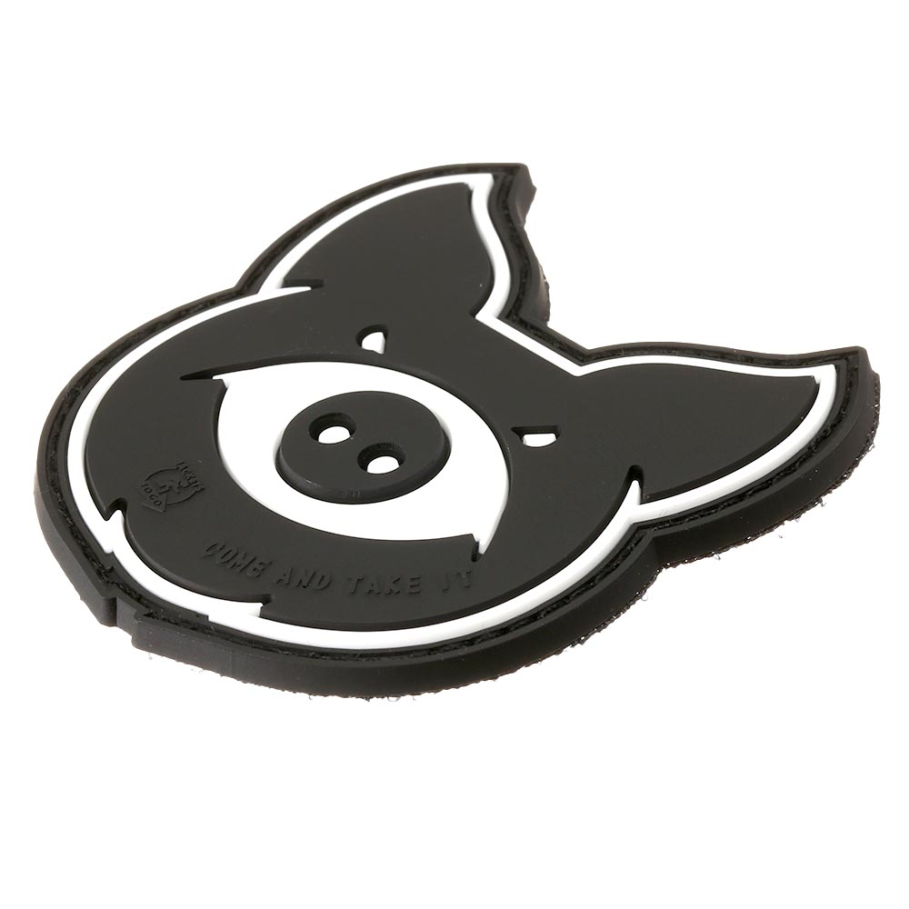 JTG 3D Rubber Patch mit Klettflche Monster Pig schwarz/wei Bild 1