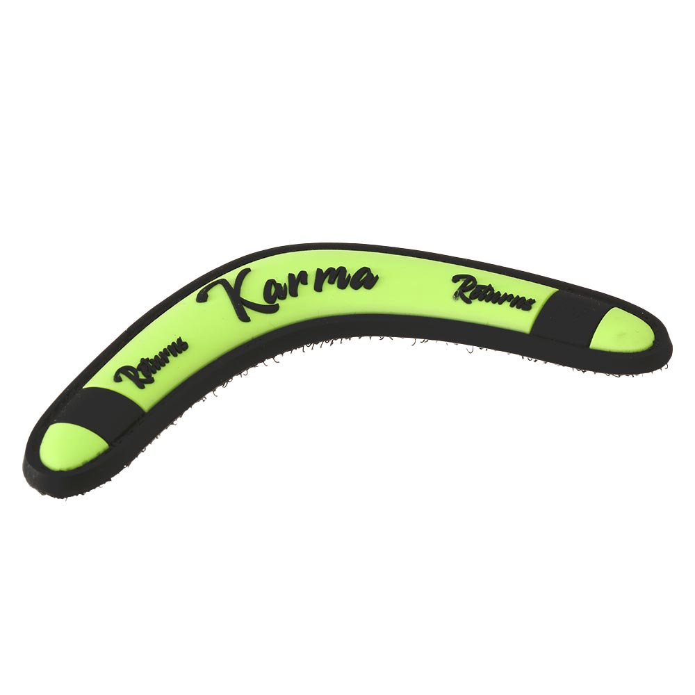 JTG 3D Rubber Patch mit Klettfläche Karma Returns Boomerang limegreen Bild 1