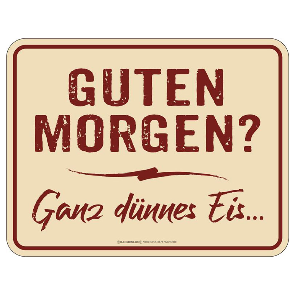 Blechschild Ganz dünnes Eis! kaufen
