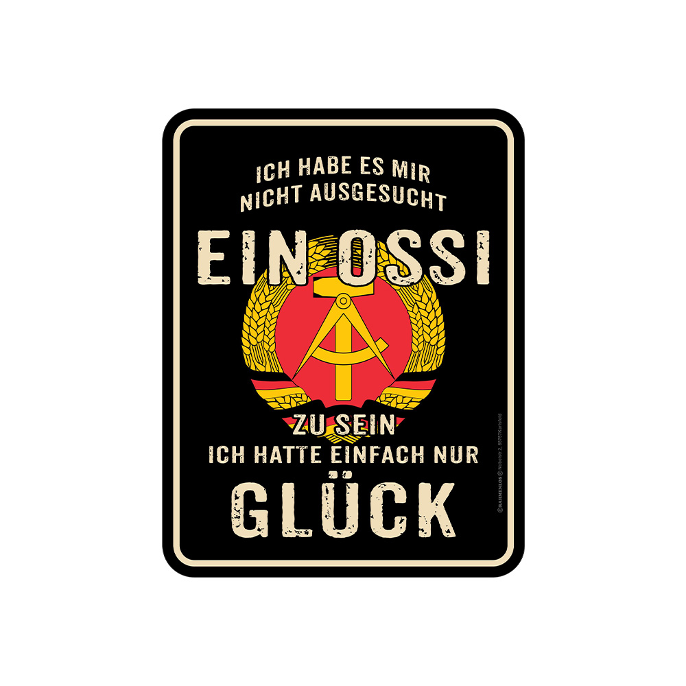 Magnet Schild - Ossi Glck