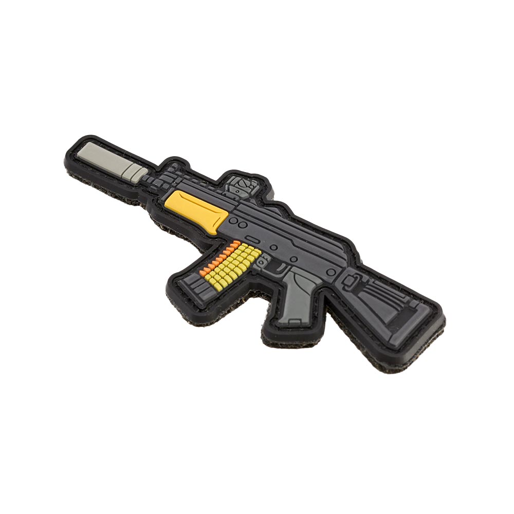 3D Rubber Patch mit Klettflche AK74u Sturmgewehr schwarz Bild 1