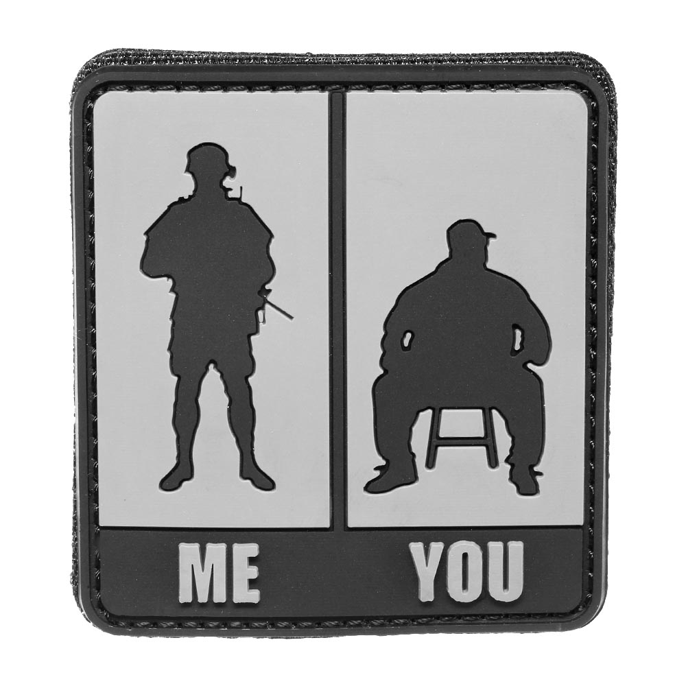 101 INC. 3D Rubber Patch mit Klettflche Me & You grau