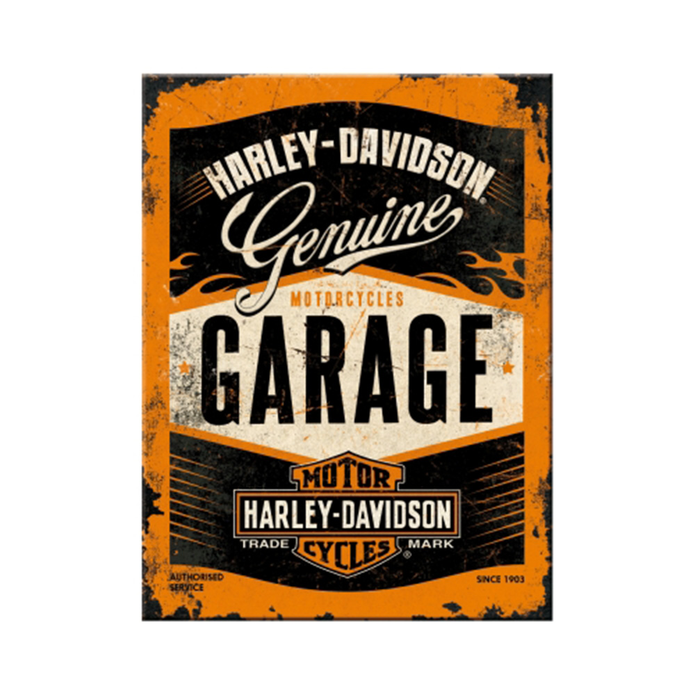 Magnet Schild - Harley Davidson Garage