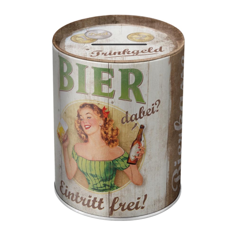Blech-Spardose Trinkgeld Bierkasse im Nostalgie Stil Bild 1