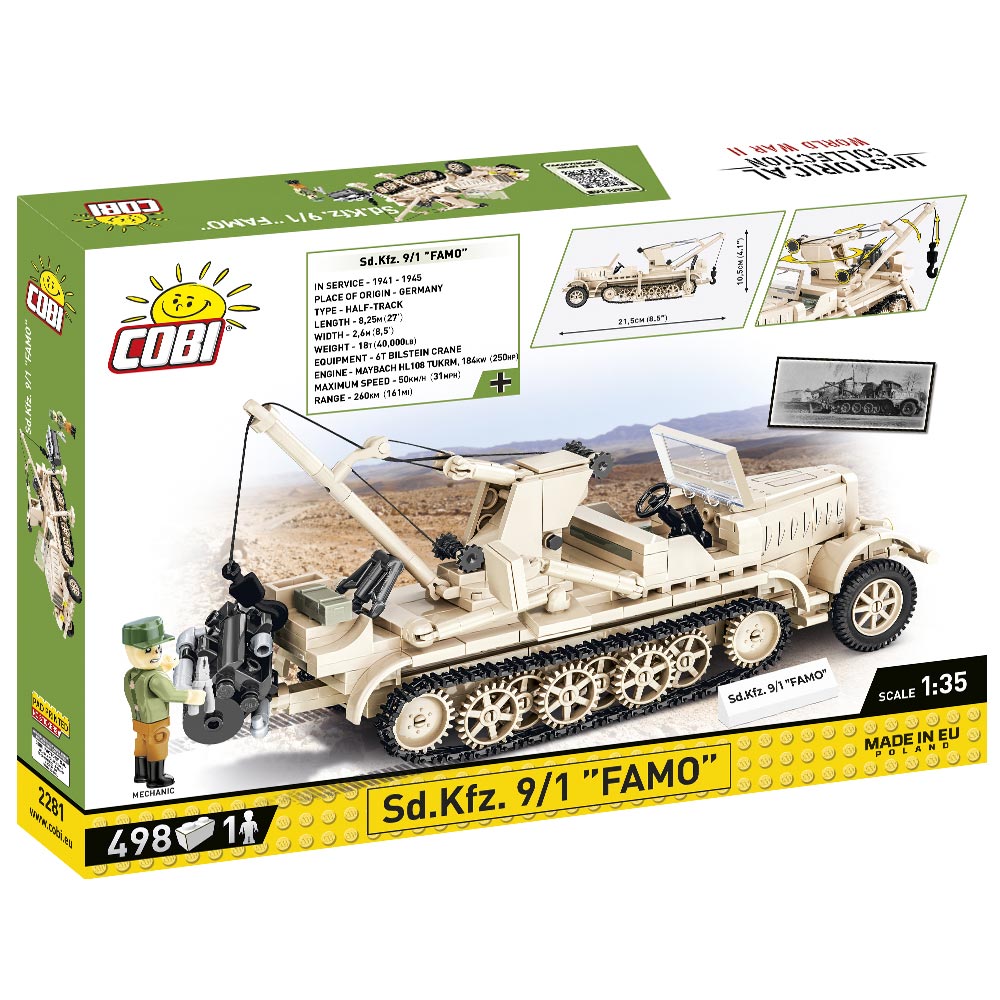 Cobi Historical Collection Bausatz Halbkettenfahrzeug Sd.Kfz. 9/1 Famo Bergefahrzeug 498 Teile 2281 Bild 2