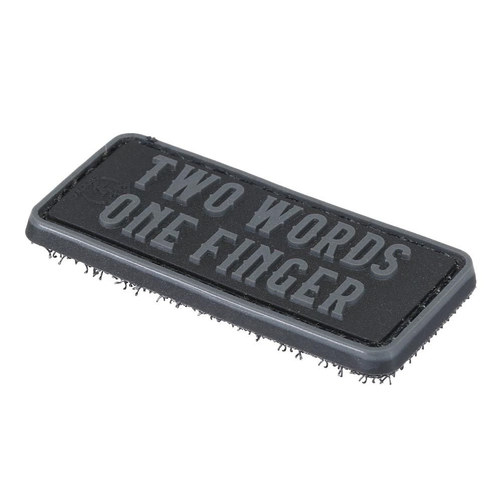 JTG 3D Rubber Patch mit Klettflche Two Words one Finger micro blackops Bild 1