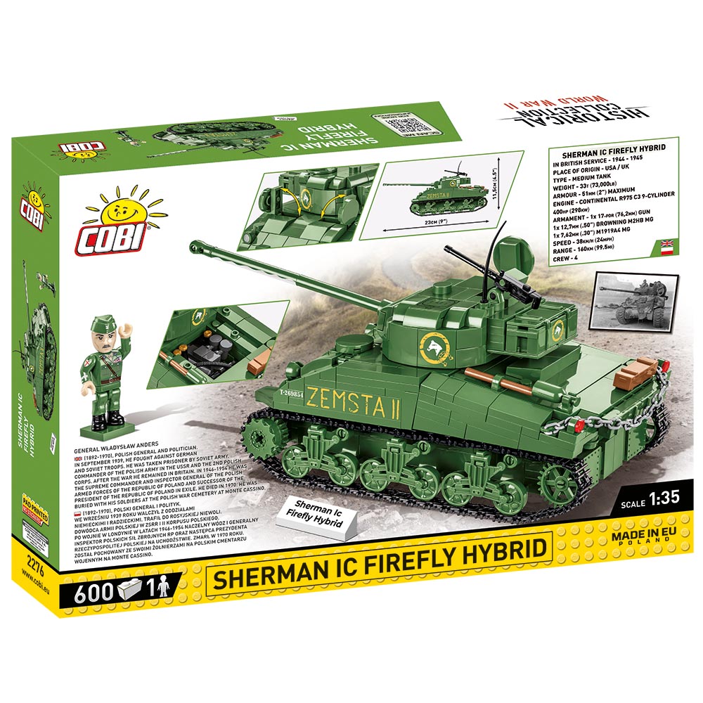 Cobi Historical Collection Bausatz Panzer Sherman IC Firefly Hybrid 600 Teile 2276 Bild 3
