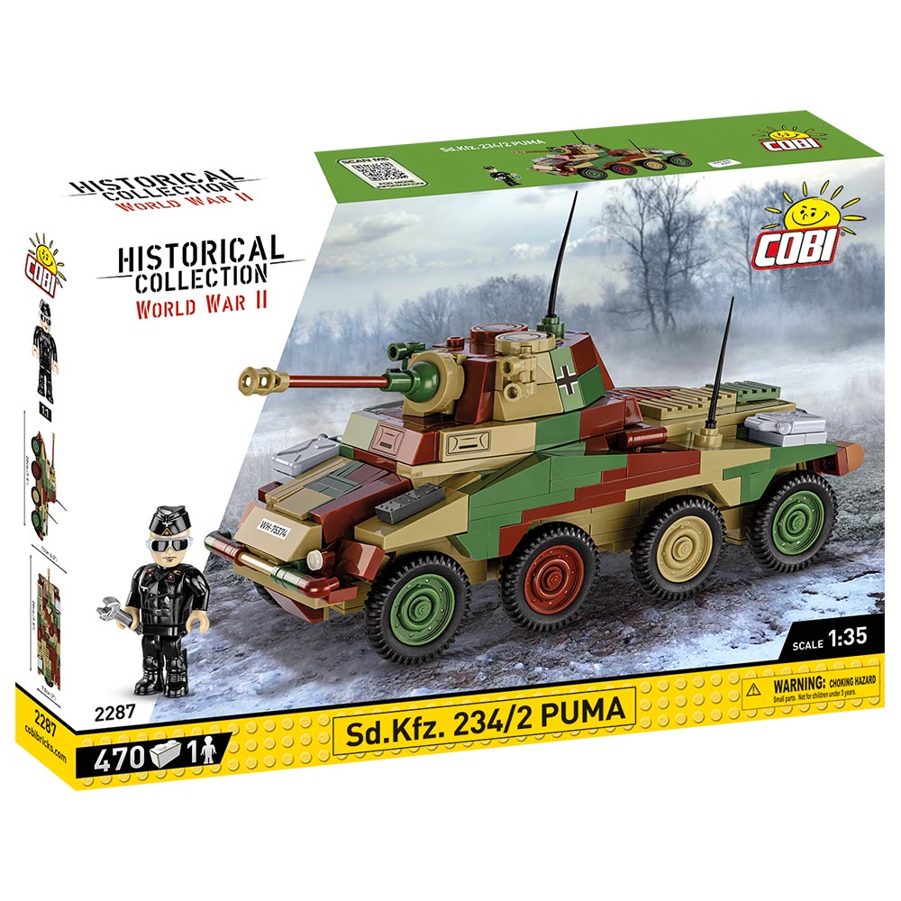 Cobi Historical Collection Bausatz Radpanzer Sd.Kfz. 234/2 Puma 470 Teile 2287 Bild 2