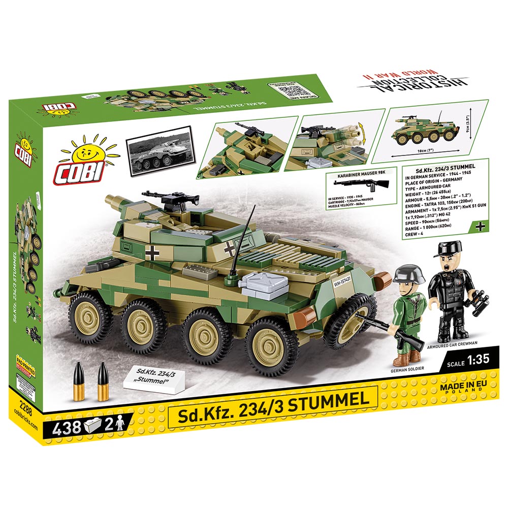 Cobi Historical Collection Bausatz Radpanzer Sd.Kfz. 234/3 Stummel 438 Teile 2288 Bild 3