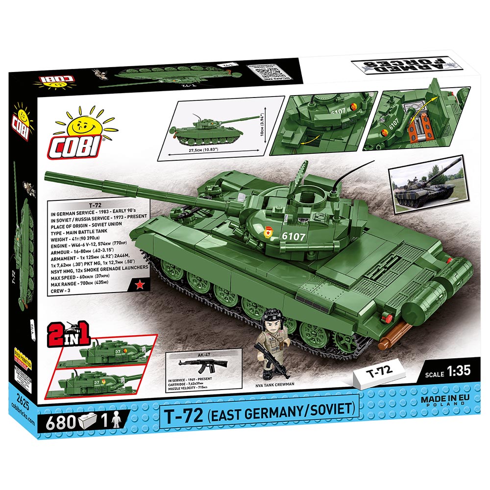 Cobi Small Army / Armed Forces Bausatz Panzer T-72 DDR / UdSSR Version 680 Teile 2625 Bild 3