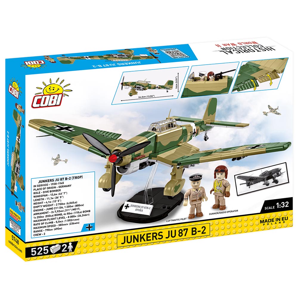 Cobi Historical Collection Bausatz Sturzkampfbomber Junkers JU 87 B-2 Stuka 525 Teile 5748 Bild 3