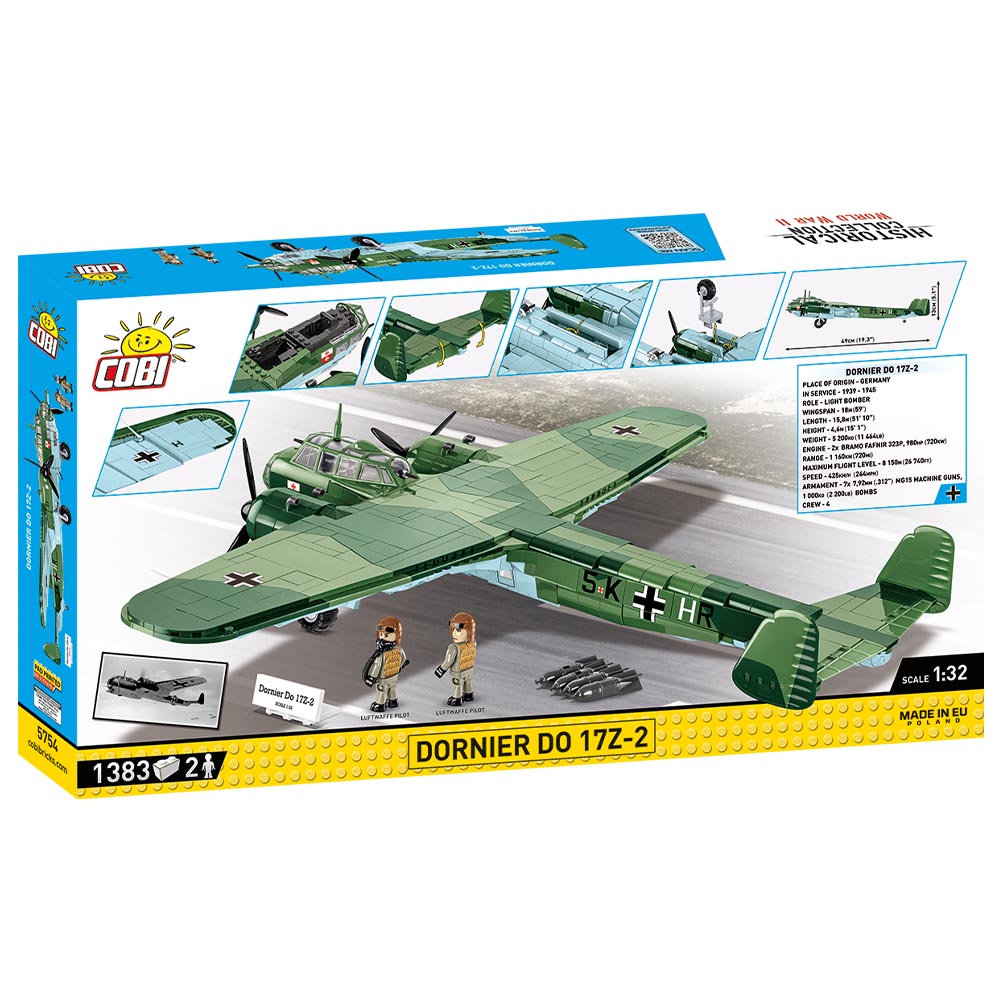 Cobi Historical Collection Bausatz Bomber Dornier Do 17Z-2 1383 Teile 5754 Bild 4