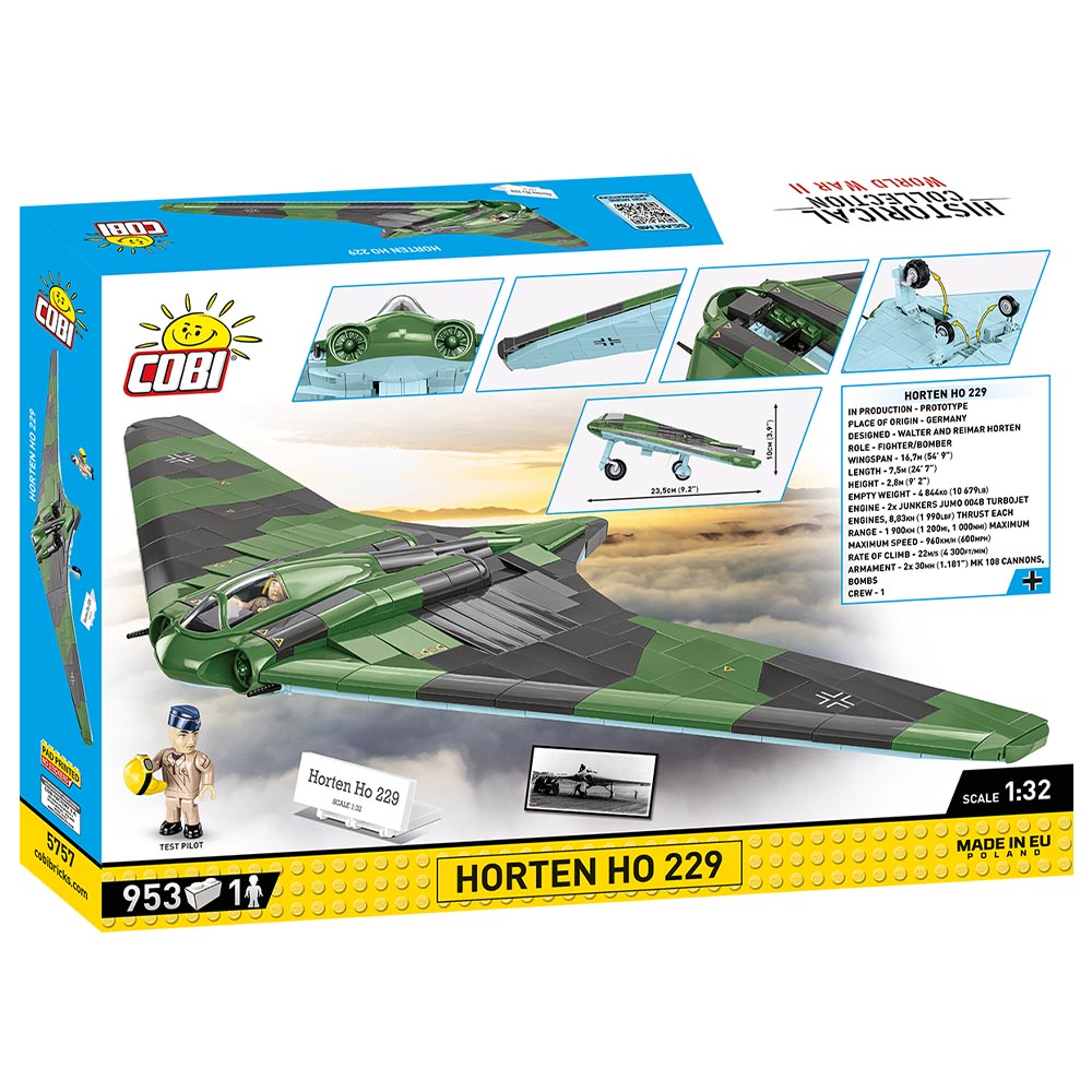 Cobi Historical Collection Bausatz Flugzeug Nurflgler Horten Ho 229 / H IX 953 Teile 5757 Bild 3