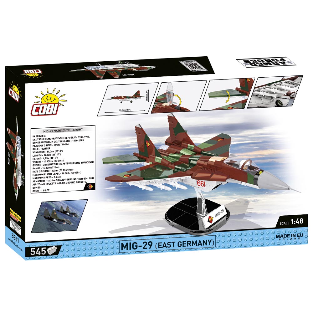 Cobi Armed Forces Bausatz Flugzeug MIG-29 Luftstreitkrfte NVA / DDR 545 Teile 5851 Bild 3