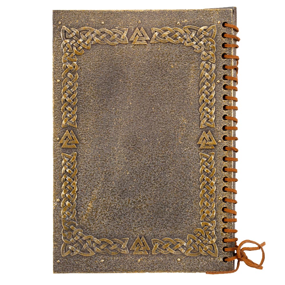 Keltisches Notizbuch Yggdrasil mit Lederbindung 16 x 22 x 2 cm braun Bild 2