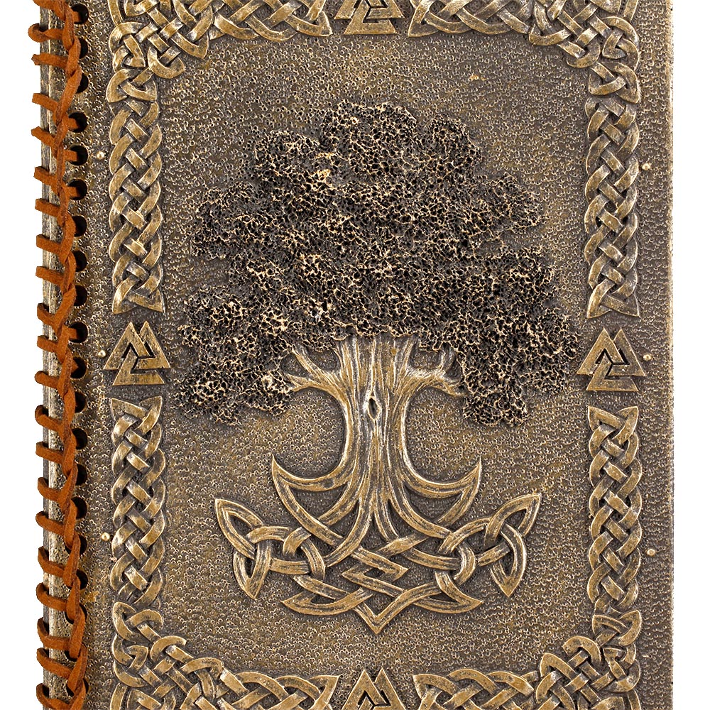 Keltisches Notizbuch Yggdrasil mit Lederbindung 16 x 22 x 2 cm braun Bild 3