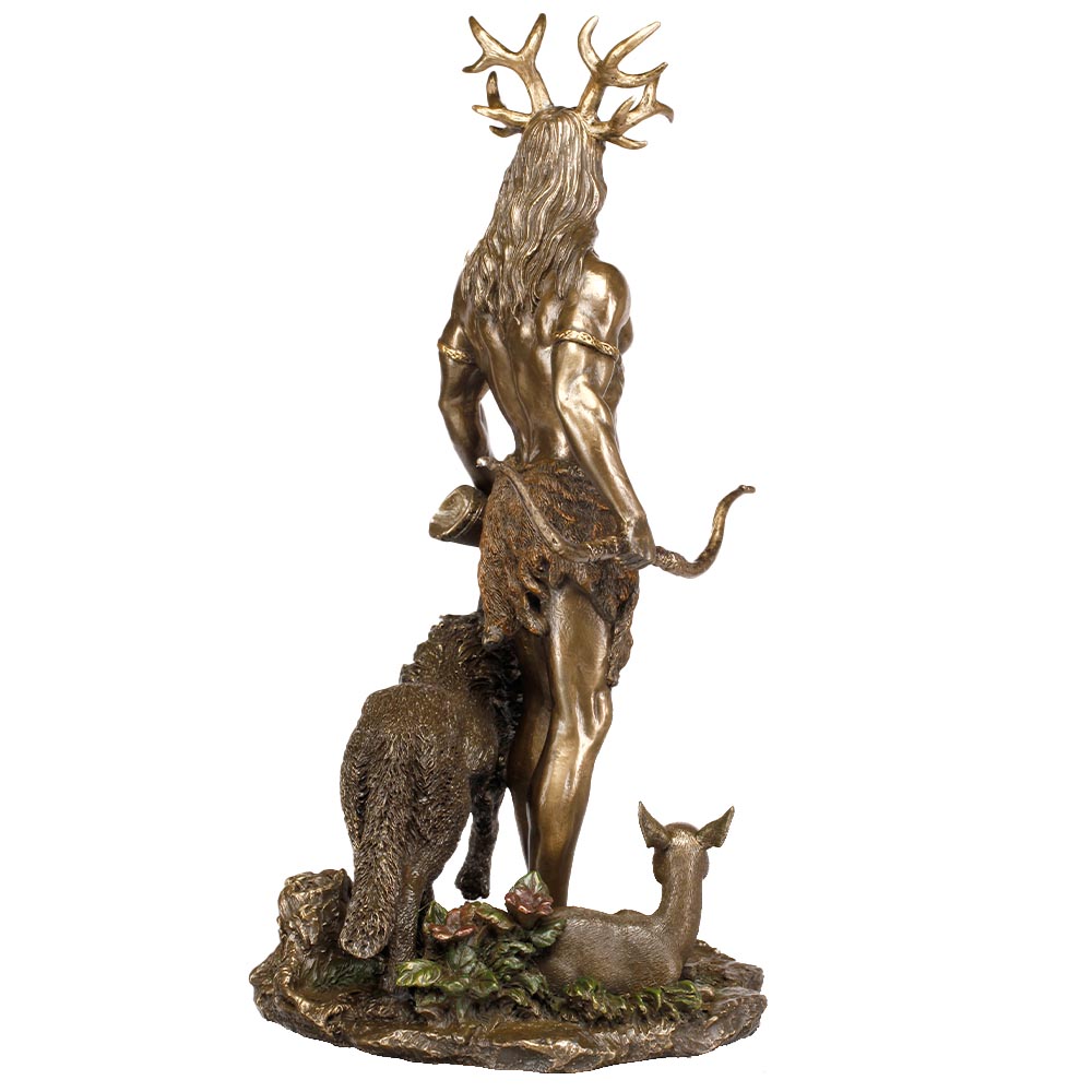 Dekofigur Herne keltischer Gott der Jagd 30 cm bronziert coloriert Bild 5